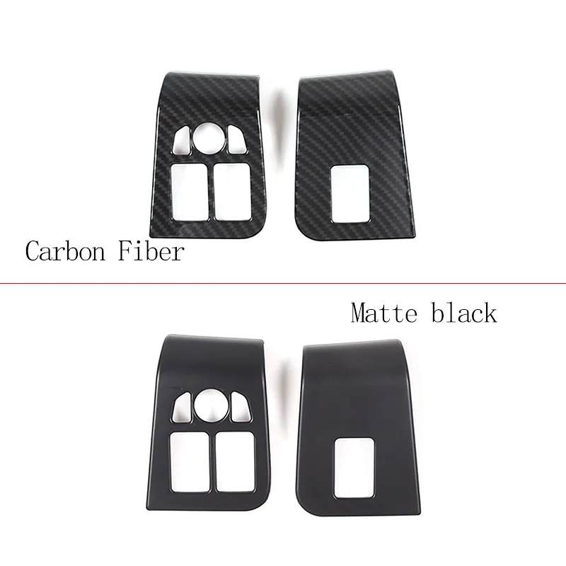 ABS Carbon Fiber For Jaguar F-TYPE 2013-2024 Car Glass Lifting Button Decorative Frame Sticker Car Interior Accessories