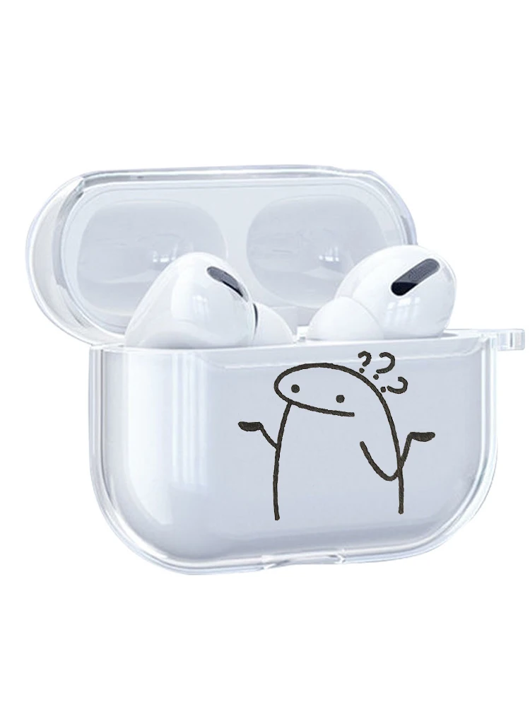 Simplement drôle sourire amour coeur fleur étui souple Pro étui avec porte-clés sourire écouteur housse de protection Airpods 3 étui ins airpods4