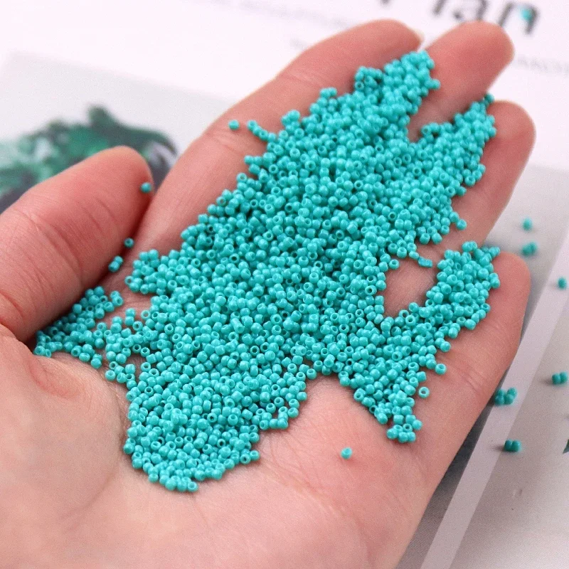 1.5mm 15/0 high-quality solid color baking paint glass rice beads Czech seed beads DIY handmade jewelry material bead beads