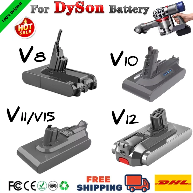 For Dyson V8 V10 V11 V12 21.6V Replacement Battery for Dyson Absolute Cord-Free Vacuum Handheld Vacuum Cleaner Battery