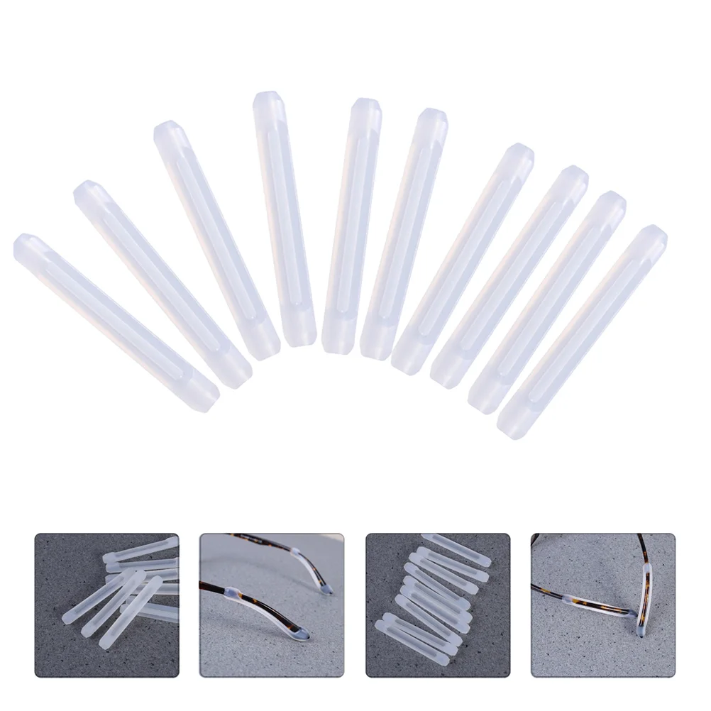 

10 Pairs Comfortable Anti-slip Silicone Glasses Child Retainer Silica Gel Leg Replacement Temple Cover Eyeglass Tool