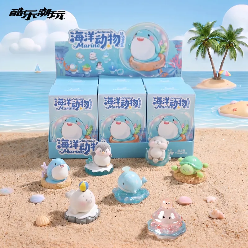 

Cool Tide Play Cat Pai Marine Animals Rotation Blind Box Handmade Exclusive Genuine Desktop Ornament Birthday Gift