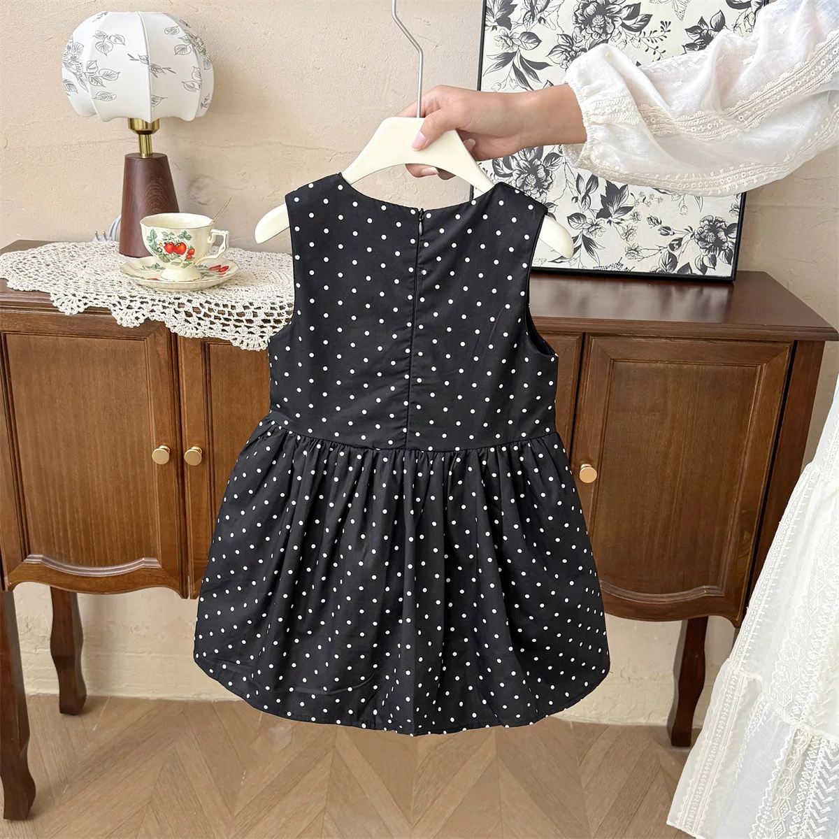 Girls' Summer Dress New Style Baby Polka Dot Vest Dress Fashionable and Stylish Little Girl Polka Dot Princess Dress Summer