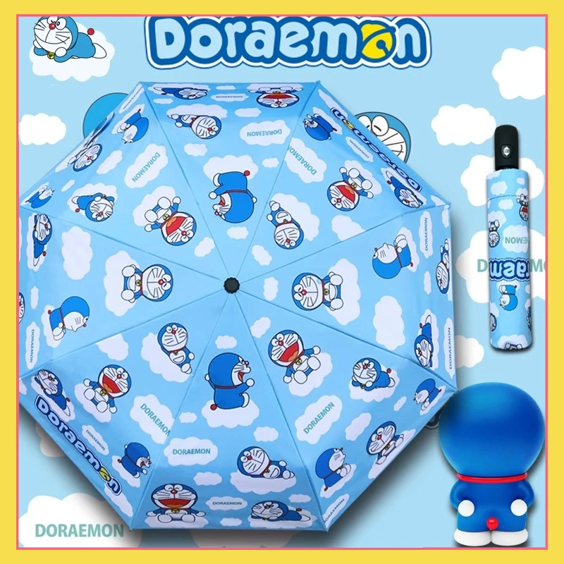 

Doraemon 50% Fold Capsule Umbrella, Rain and Rain dual-use, Cute Sun Umbrella, Sunscreen, Fully Automatic Folding Sun Umbrella