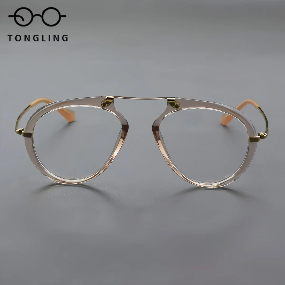 2026 New High-Quality Women Cat-Eye Shape Retro Fashion TR90 Material Unique Eyeglass Frame Top-Level Men Ultra-Light Eyewear