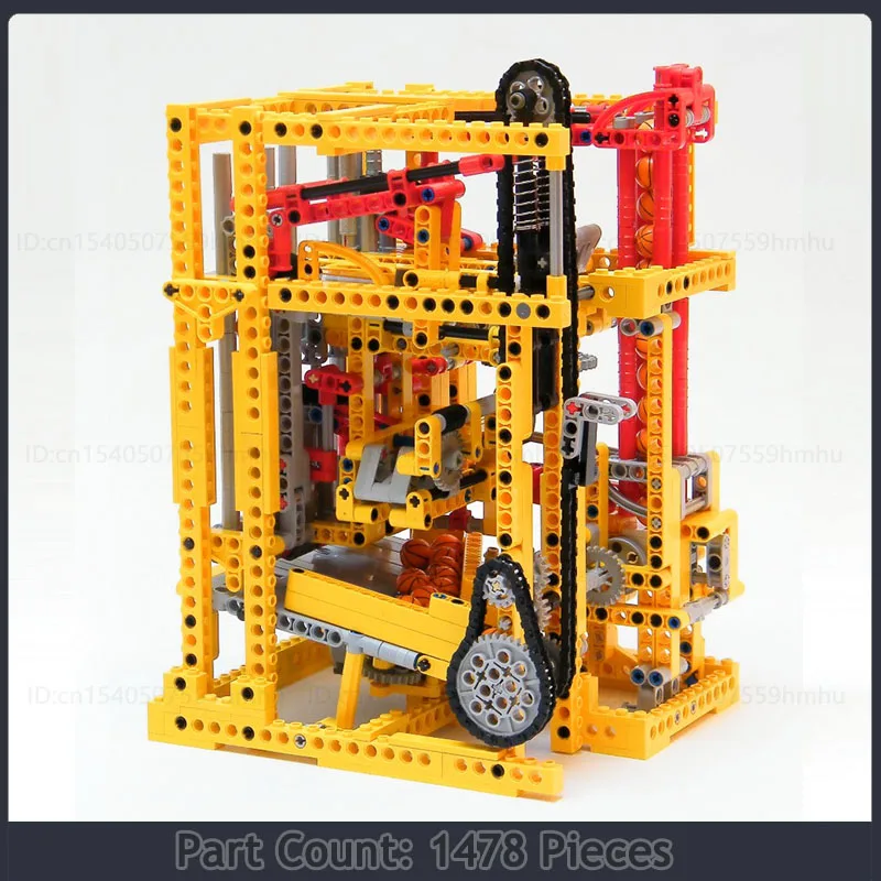 Orologio a sfera verticale modulo GBC MOC Buidling Block macchina creativa giocattoli a motore tecnologia mattoni Puzzle educativo regali per bambini