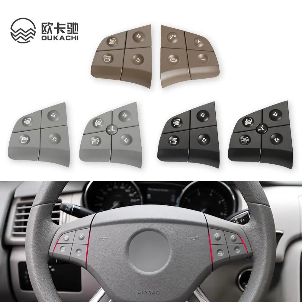 Car Multi-function Steering Wheel Buttons Kit Phone Control Keys For Mercedes W164 W245 W251 Benz W164 ML GL B R Class