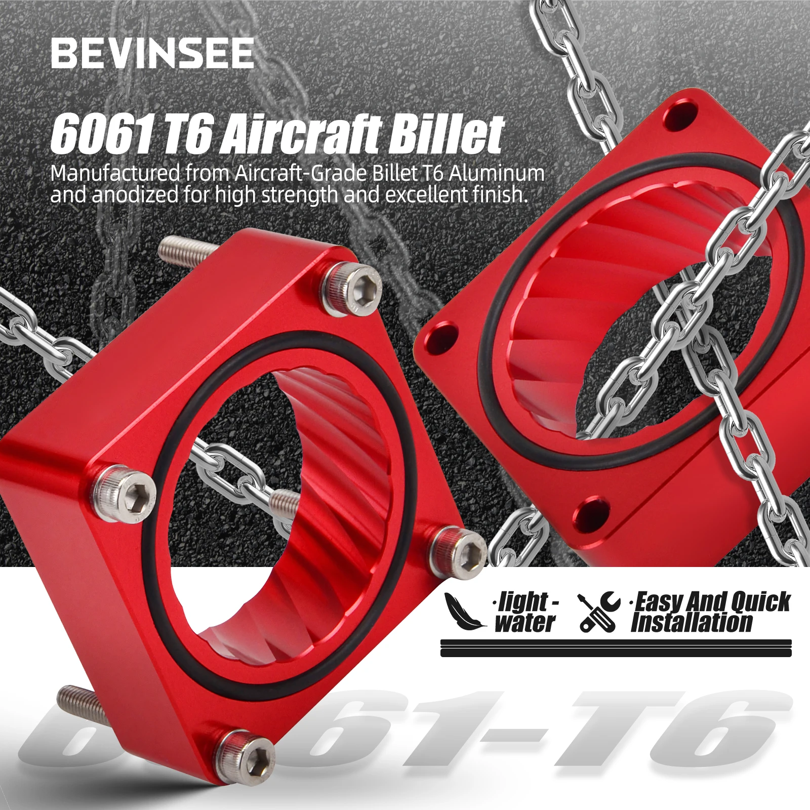 

For V8 EngineThrottle Body Spacer for Chevrolet Silverado Suburban for Cadillac for GMC Sierra 4.8L 5.3L 6.0L 6.2L 2007-2013