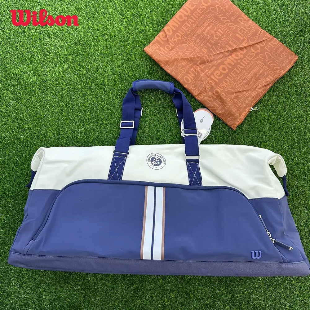 

Сумка для теннисных ракеток Wilson 2023 4-6 шт. Сумка Super Tour Roland Garros Duffel Bag Большая теннисная сумка для 6 ракеток с двумя отделениями