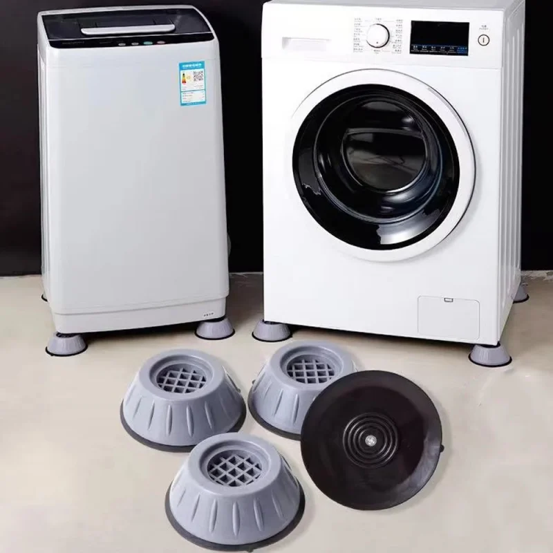 2/16 Piezas de Soportes Antideslizantes y Antivibración para Lavadora, Almohadillas de Goma Silenciosas para Base de Refrigerador, Elevadores de Muebles