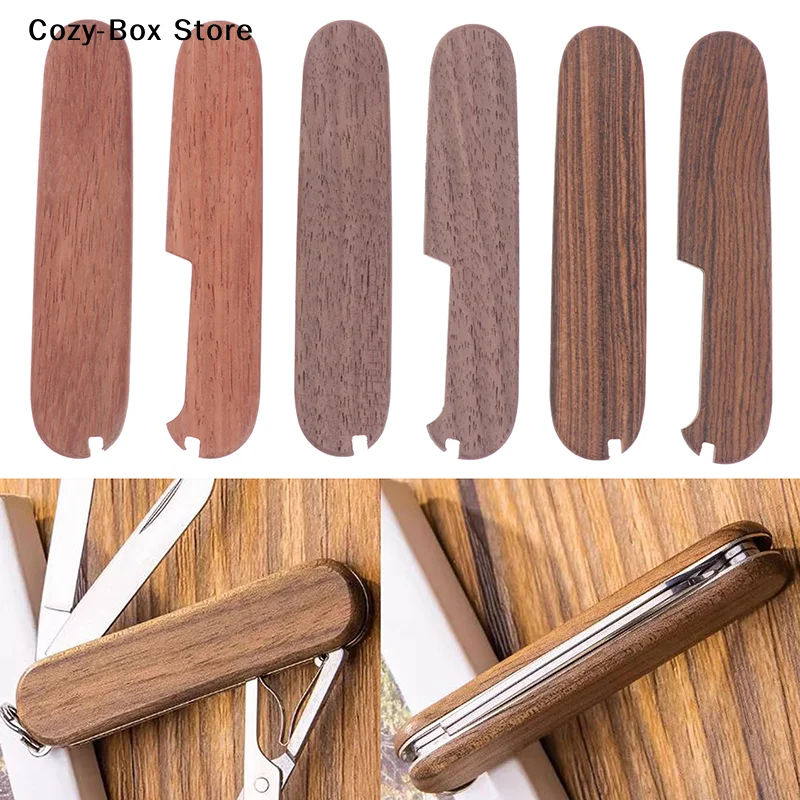 [ZY]1Pair CNC Custom Natural Wood Grip Handle Scales For 91MM Vs Knives DIY Making Replace Accessories[ZY]