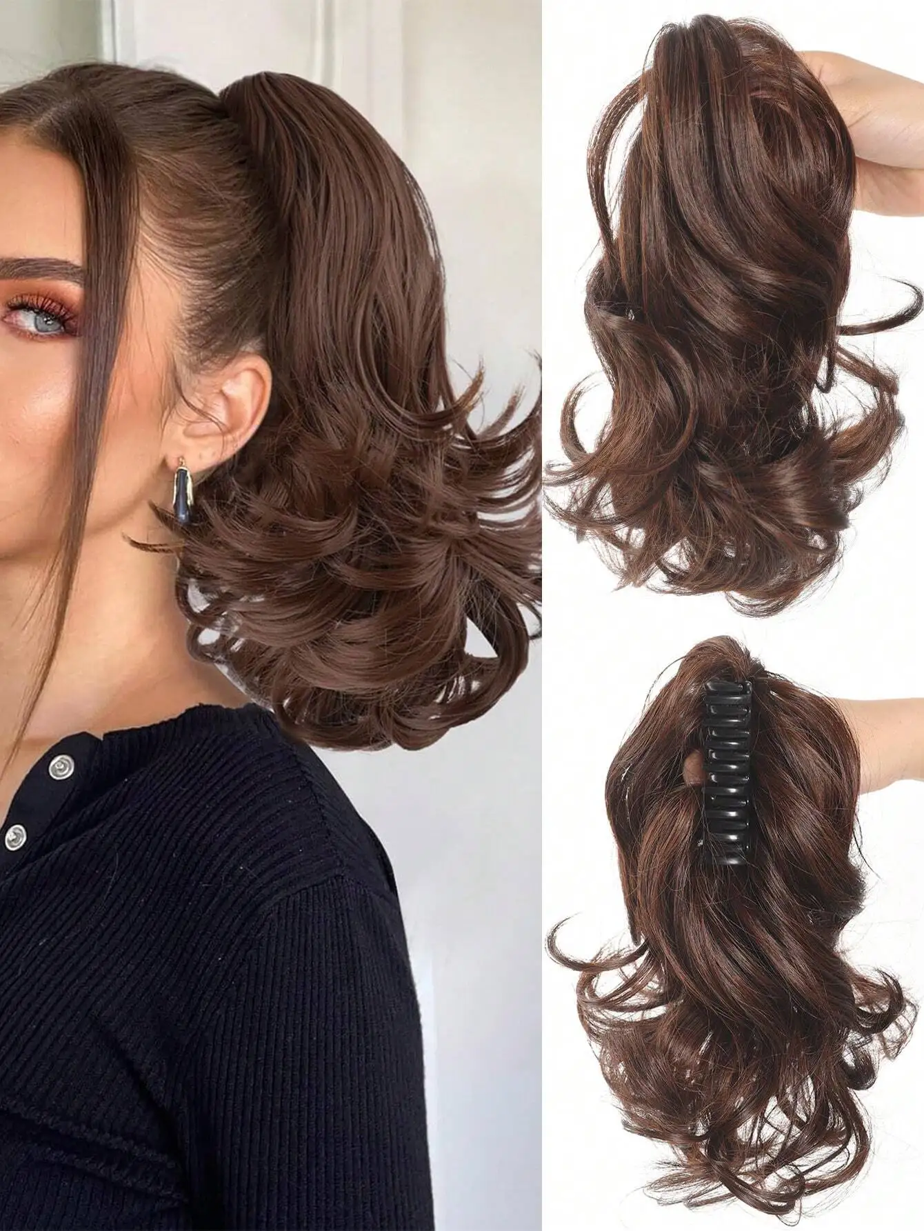 

Free Shipping on Orders Over $29Synthetic 10Inch Ponytail Extension Short Claw Clip Ponytail Hair Extensions Curly Pony Tails For Women Hair Extensions Natural Hair Extension For Women