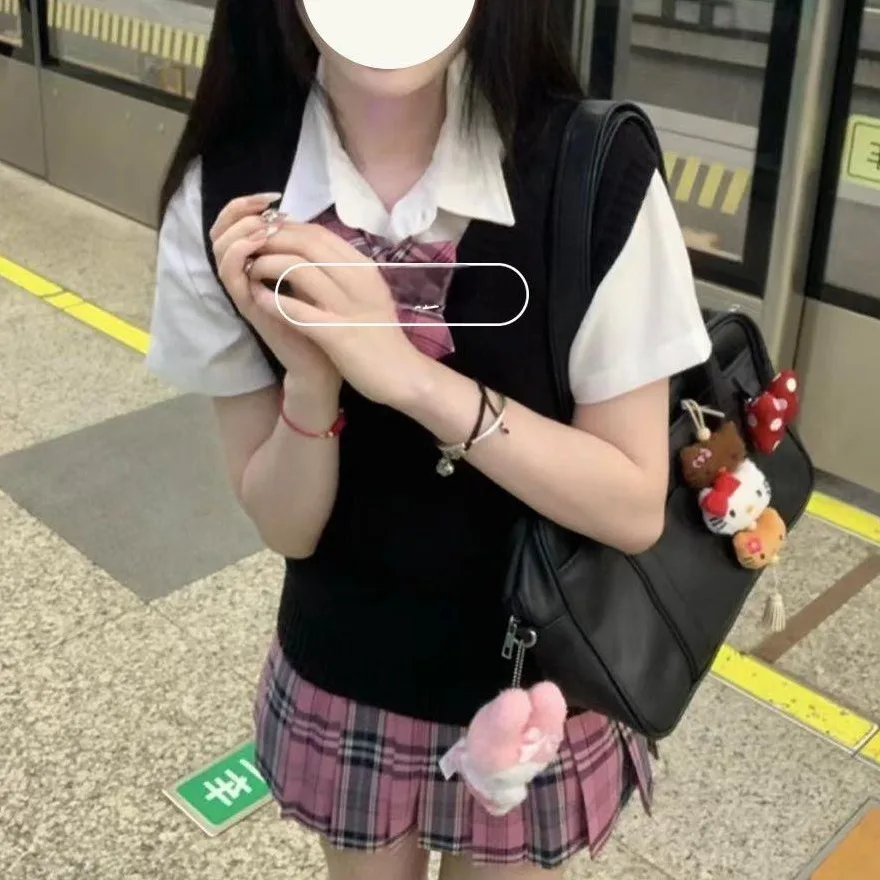 

Комплект свитеров JK размера плюс, четыре предмета, многослойный жилет, плиссированная юбка, модная женская одежда больших размеров