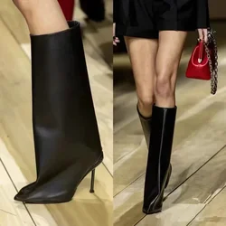 2024 Euro-Designer Women's Equestrian Boots - Pointed-Toe Stiletto & Wide-Calf Over-The-Knee Chic Footwear