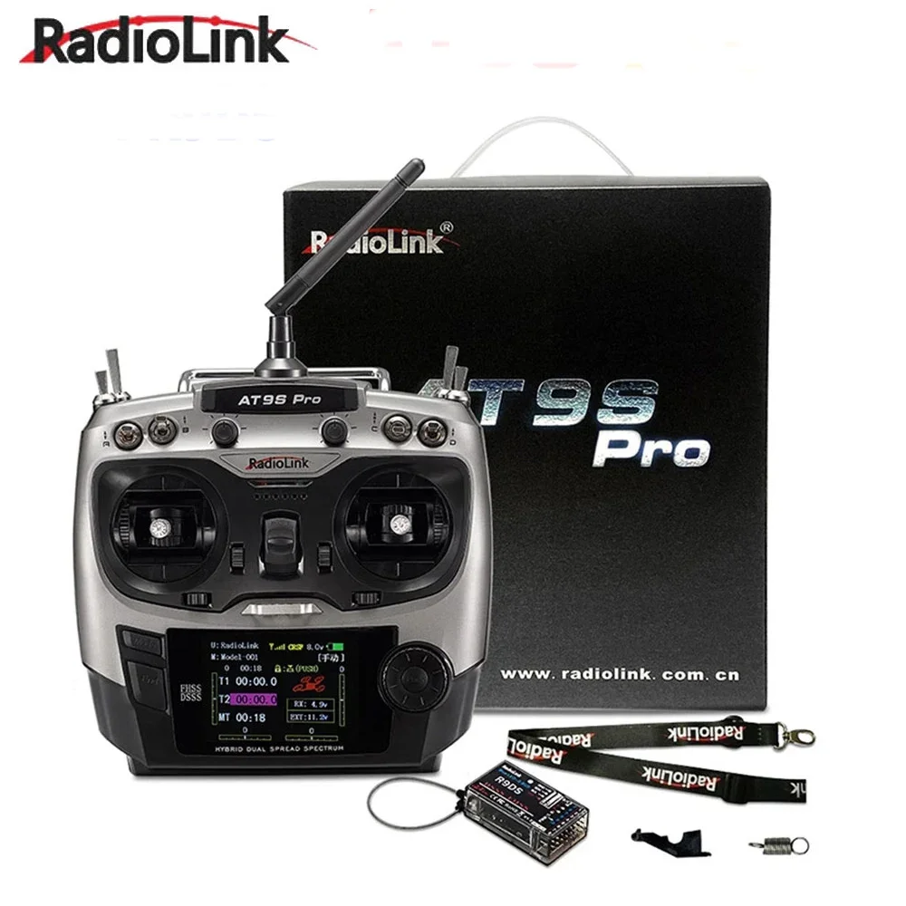 Radiolink AT9S Pro TX 10/12CH RC Radio Controller RC Transmitter with R9DS RX 2.4G receiver for Racing Drone