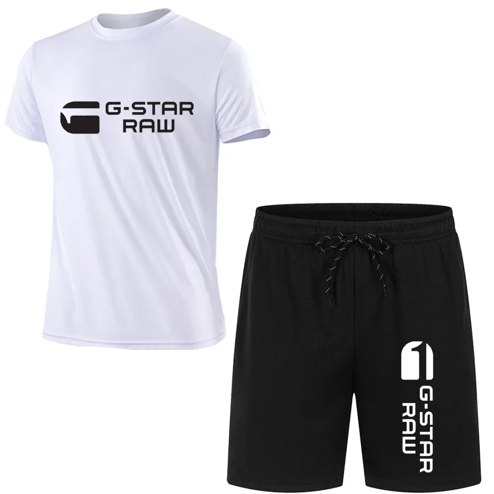 

Summer 2025 new men's and women's breathable T-shirt + shorts 2-piece fashion leisure outdoor jogging fitness men's sports suit