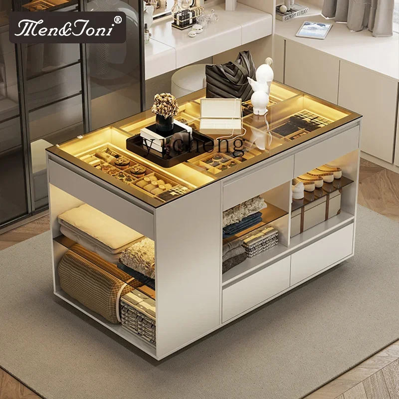 

XL cream trench cloakroom middle island cabinet floor drawer jewelry cabinet jewelry t storage display cabinet
