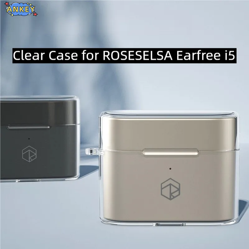 for ROSESELSA Earfree i5 Case Protective Transparent Clear TPU Covers Bluetooth Earphone Shell Portable