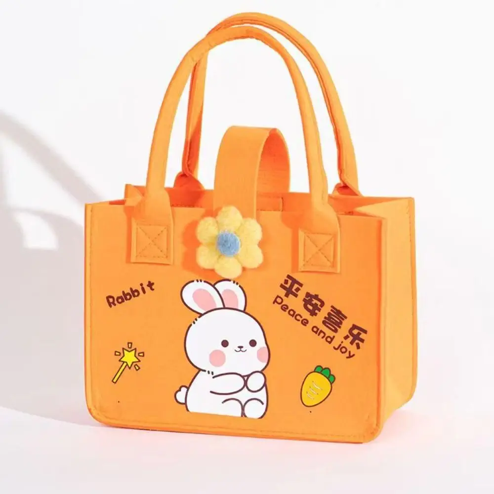 

Портативная фетровая сумка с кроликом, сумка из нетканого материала с ручкой, складная детская сумка