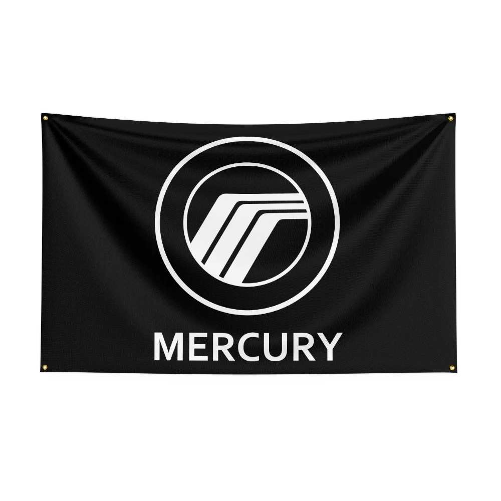 90x150cm Mercurys Racing Car Banner Flag Polyester Printed Garage or Outdoor Decoration Tapestry