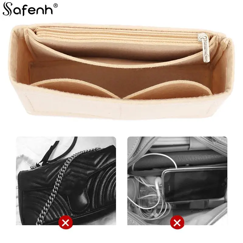 27Type Felt Cloth Bag liner Multi-functional Travel Insert Bag Makeup Organizer Shape lined Bag Super Cosmetic Bags For Marmont