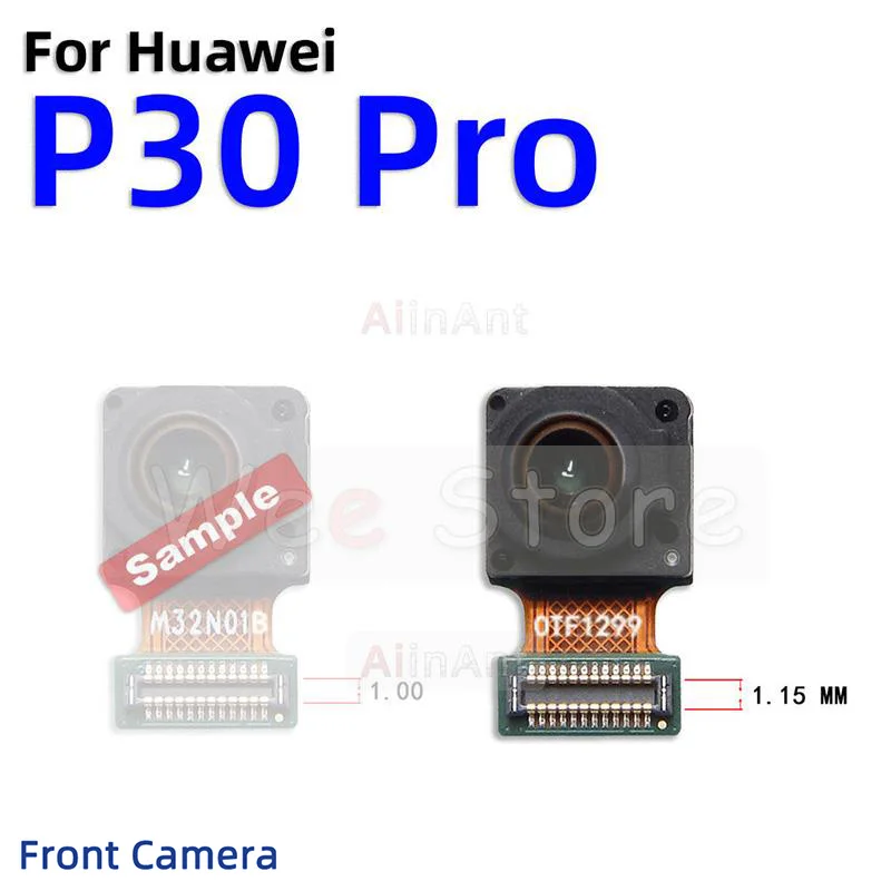 AiinAnt Front Camera Rear Main Back Camera Flex Cable For Huawei P30 Lite P30 Pro Phone Parts