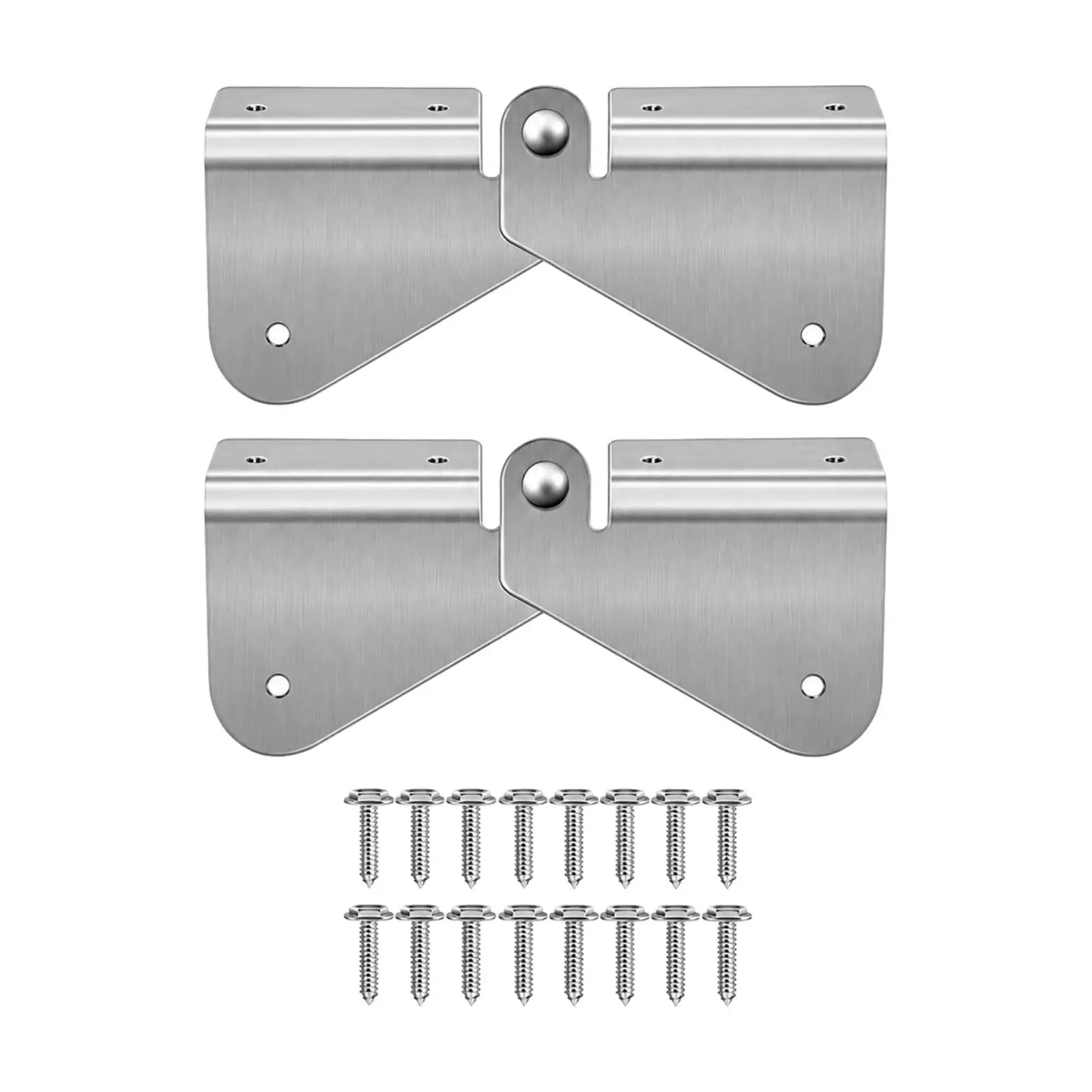 2 Pieces Hinged Downspout Extension Bracket Brushed Metal Downspout Extension Bracket with Screws Hinge with Mounting Screws