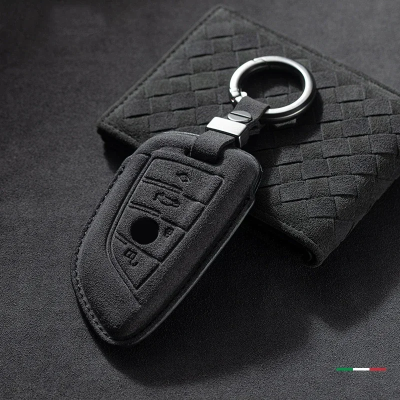 

For BMW Suede Car Key Case Cover Shell 1 2 4 5 7 6 Series F30 M2 M6 M3 M4 M5 M8 X3M X5M X1 X4 X5 X6 IX3 Z4 I4 GT F10 F11 F15