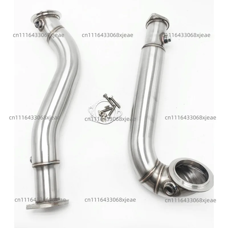 Twin-turbo 3.0-liter exhaust downspout