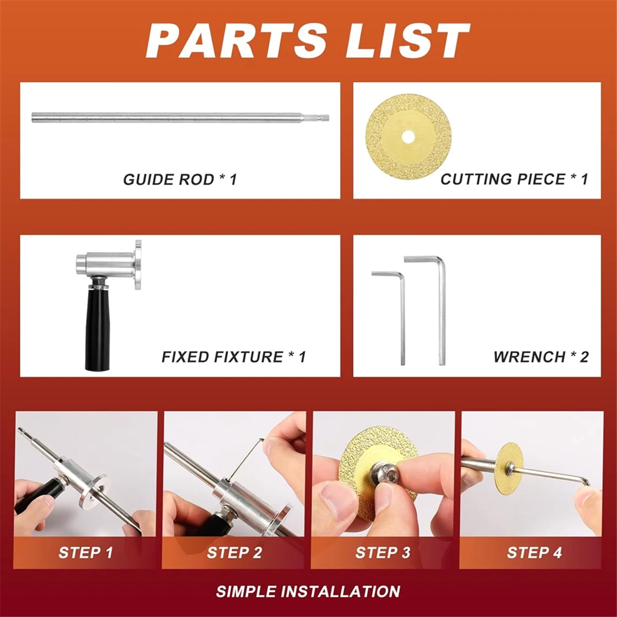 PVC Pipe Inside Cutter Diamond Grit Cutting Wheel and Handle, Fit for 1-1/2Inch to 8 Inch,7Inch Adjustable Cutting Depth