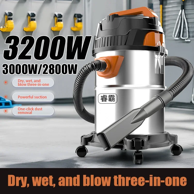 

Commercial High-Power Industrial 220V Wet and Dry Vacuum Cleaner Strong Suction Cleaning Machine with Electric Power Source