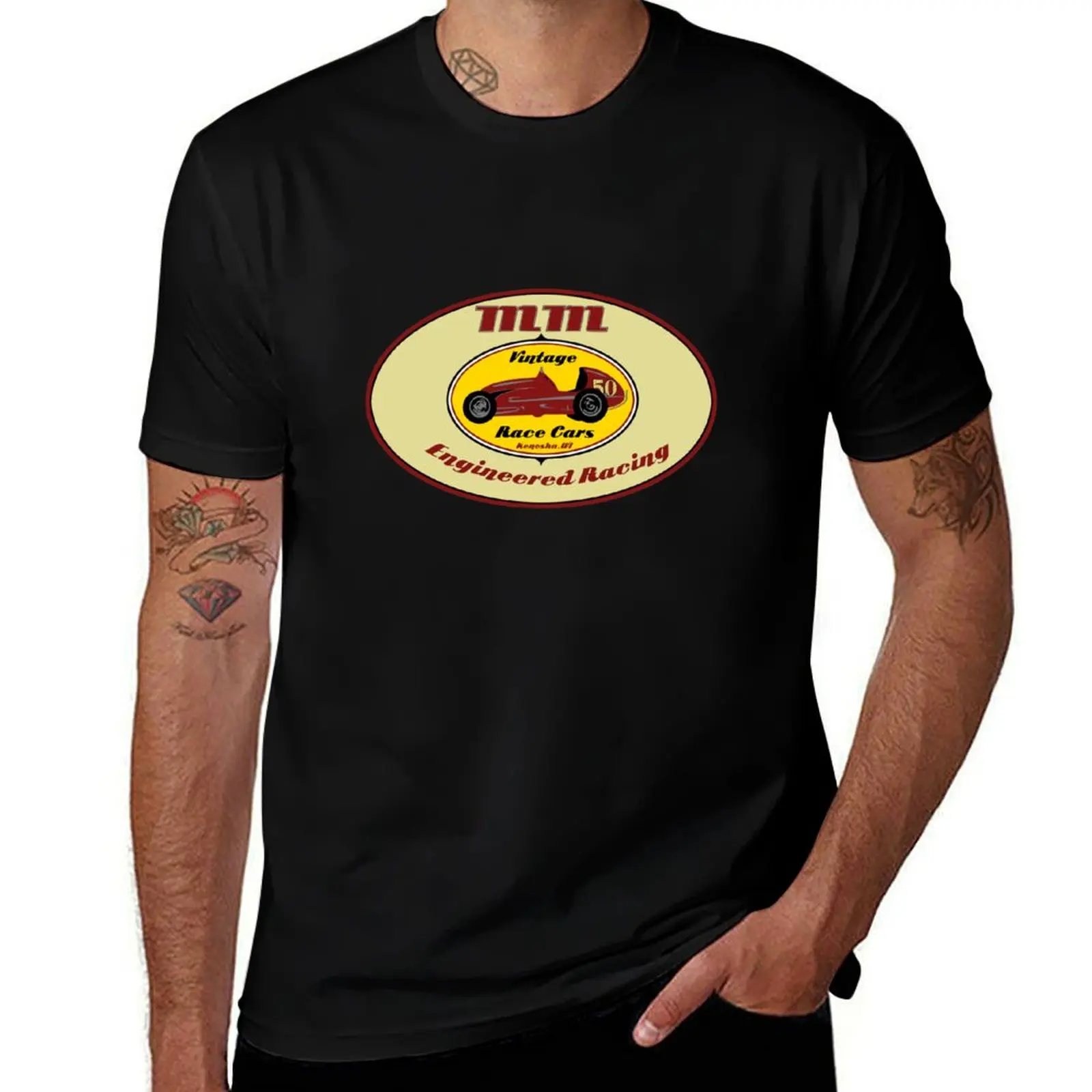 MM Engineered Racing Logo T-Shirt Fashion Casual Short Sleeve Top
