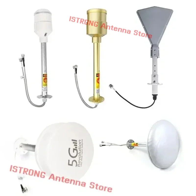 

5G 4G LTE Parabolic Grid Antenna Feed,N-Female Outdoor Long Range Bipolarized Antenna Feed for Mobile Phone Signal Receiver