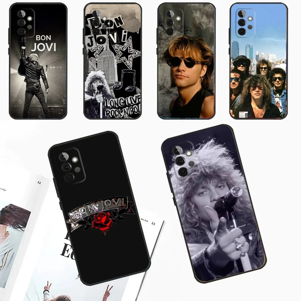 Band B-BonS-Cool-J-JoviS Phone Case For Samsung Galaxy A13,A21s,A22,A31,A32,A52,A53,A71,A80,A91 Soft Black Phone Cover