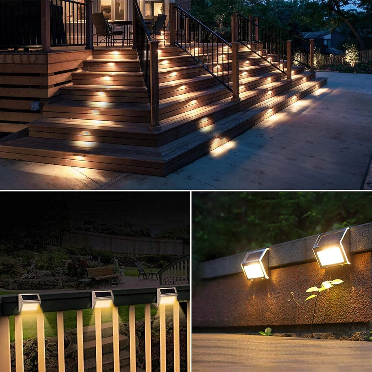 Imagem -05 - Kebincpled-solar Outdoor Led Courtyard Wall Lamp Lâmpada de Indução do Corpo Humano Jardim Terraço Garagem Porta Iluminação Pública Pcs 12 Pcs