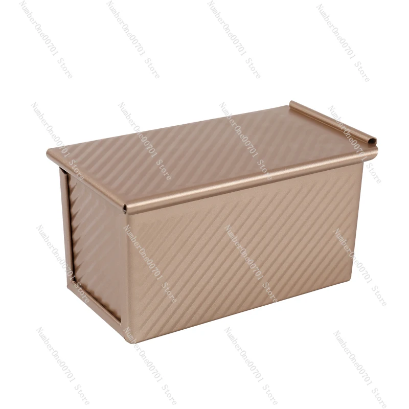 

Toast Mold Low Sugar Toast Box 450g Household Non-Stick with Lid Corrugated Baking Bread Oven Mold