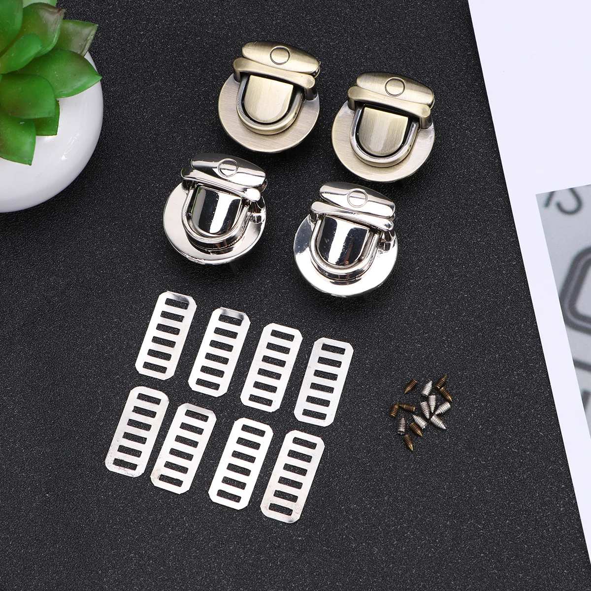 

20Pcs Metal Tuck Lock Push Lock Closure for Vintage Wooden Jewelry Gift Boxes Toolbox Cabinets Durable Metal Fasteners