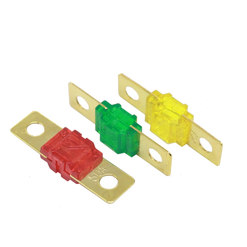 【10-2PCS】ANS FUSE 20A 30A 40A 50A 60A 70A 80A 100A 125A 150A 175A ANL Gold Plated Stud Car Fuses Mini Car Stereo Audio AFS Fuse