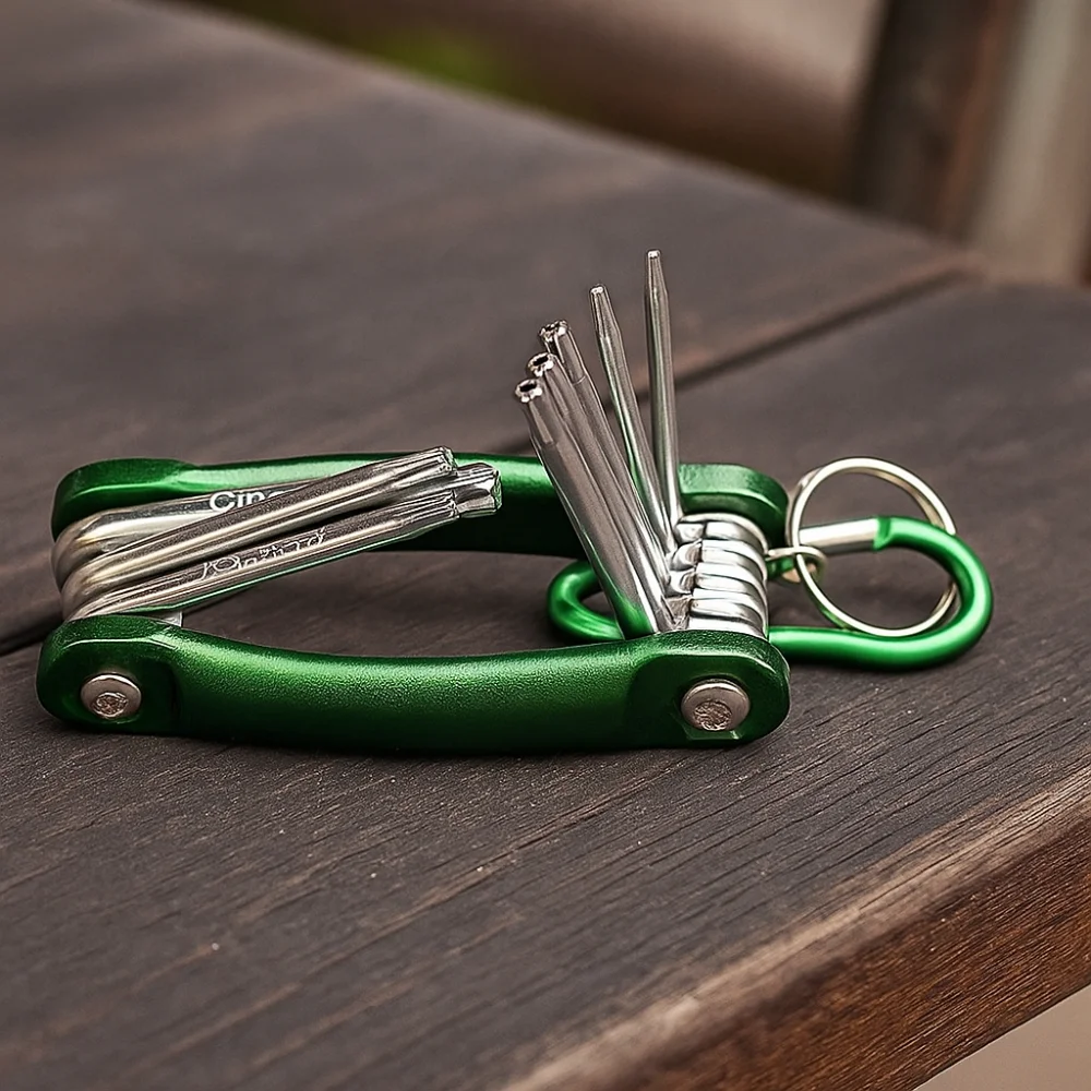 

Work Metric Allen Key Hexagonal Wrench Set Metal Handle Collapsible Design Folding Tool 6 Angle Repair Multitool Cycling