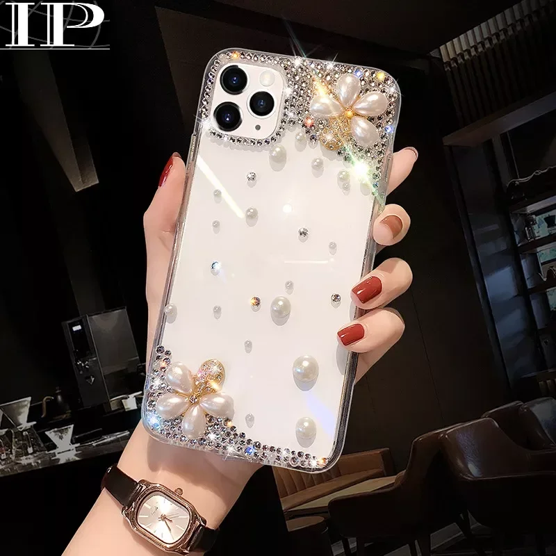 Cute Handmade Cases For Samsung Galaxy A51 A71 A50 A30S A70 A40 A31 A41 M51 M31S A10S A21S A81 A91 Crystal Diamond Telefon Coque