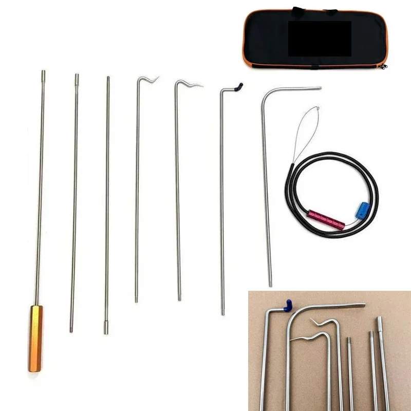 9 Pcs/Set Car Door Key Lost Lock Out Unlock Open Tool Kits Emergency Opening + Black Air Pump Car Styling Parts Car Accessories