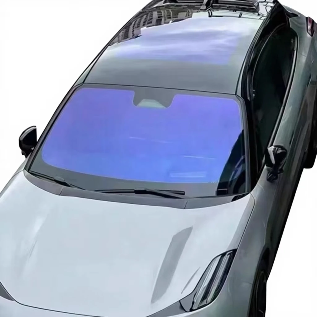 60in*100ft 2Mil Colorful Chameleon Film Blue/Purple/Blue/Red Car Glass Tint with High Heat Blocking Chameleon Windscreen Film