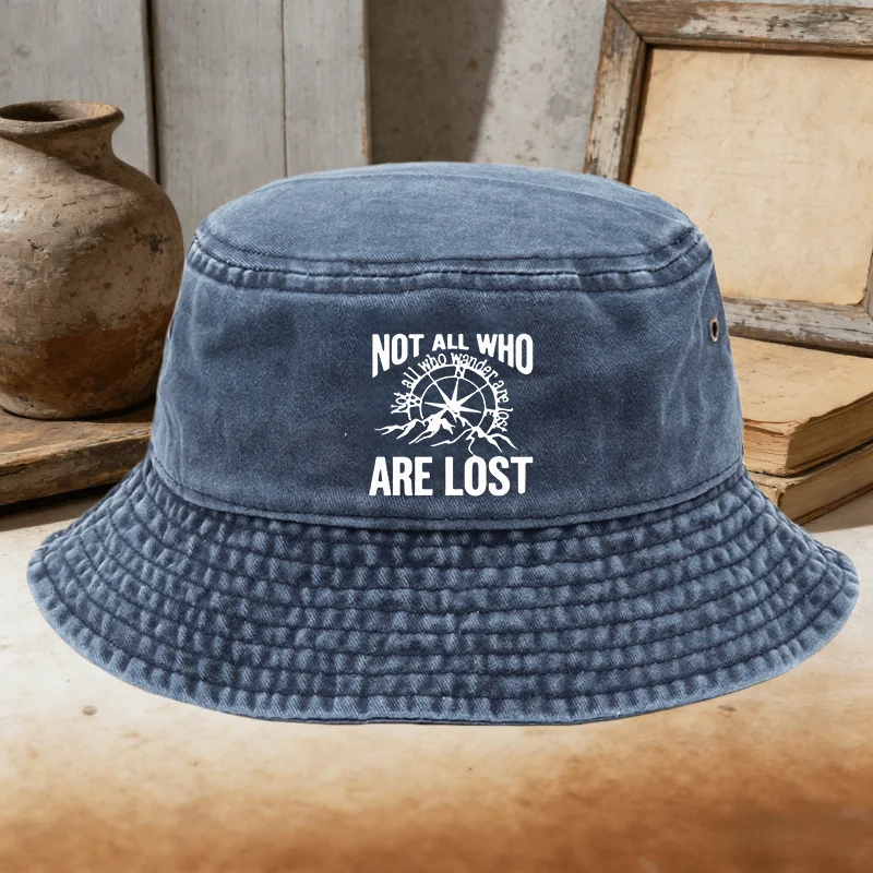 A Vintage-Style Blue Fisherman Hat with a Sense of Free Wandering, Designed to Show Off The Face. It'S a Trendy Sunshade Hat for