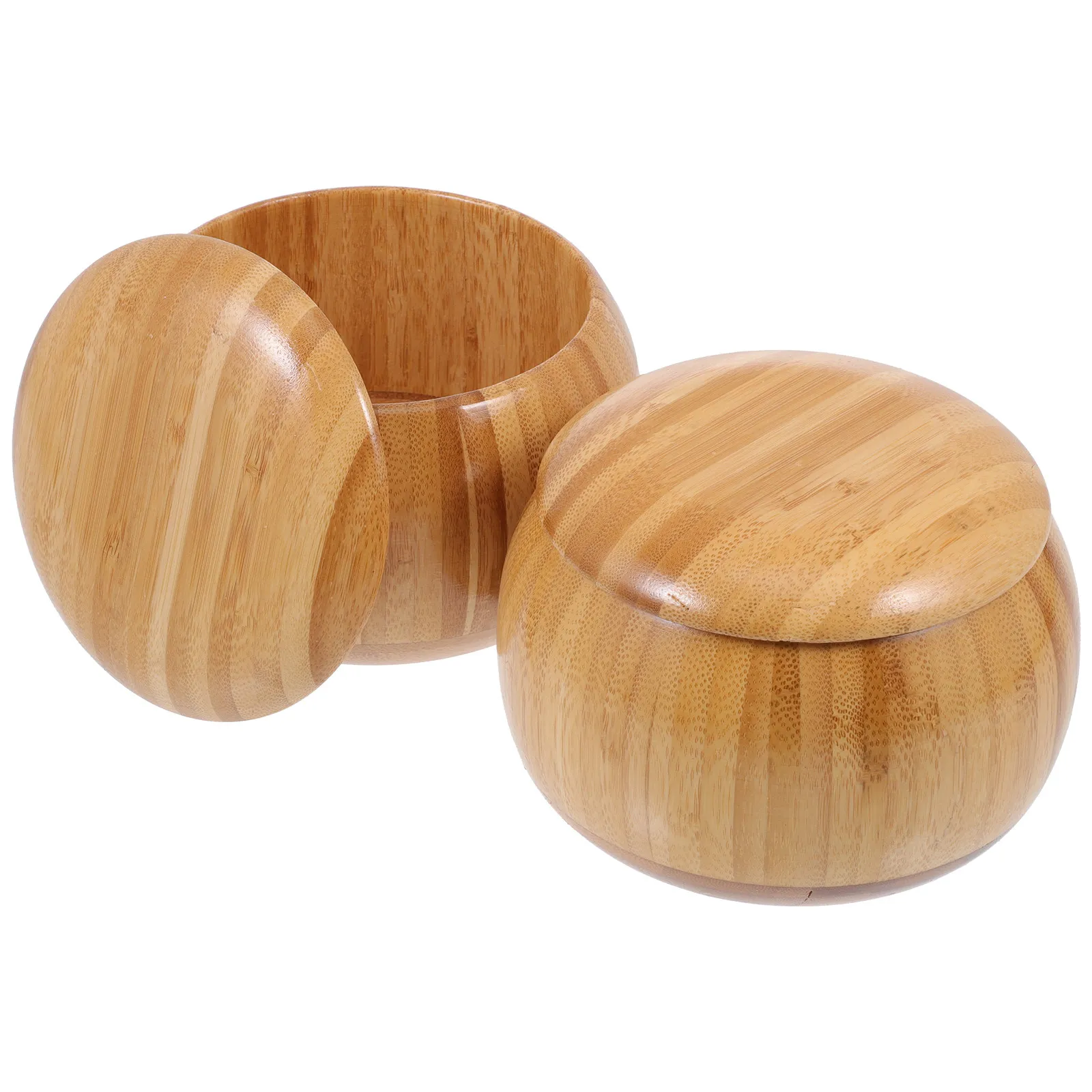 

1 Pair Bamboo Chess Storage Box Compact Lightweight Smooth Finish For Go Chess Pieces Easy Carry Craftsmanship