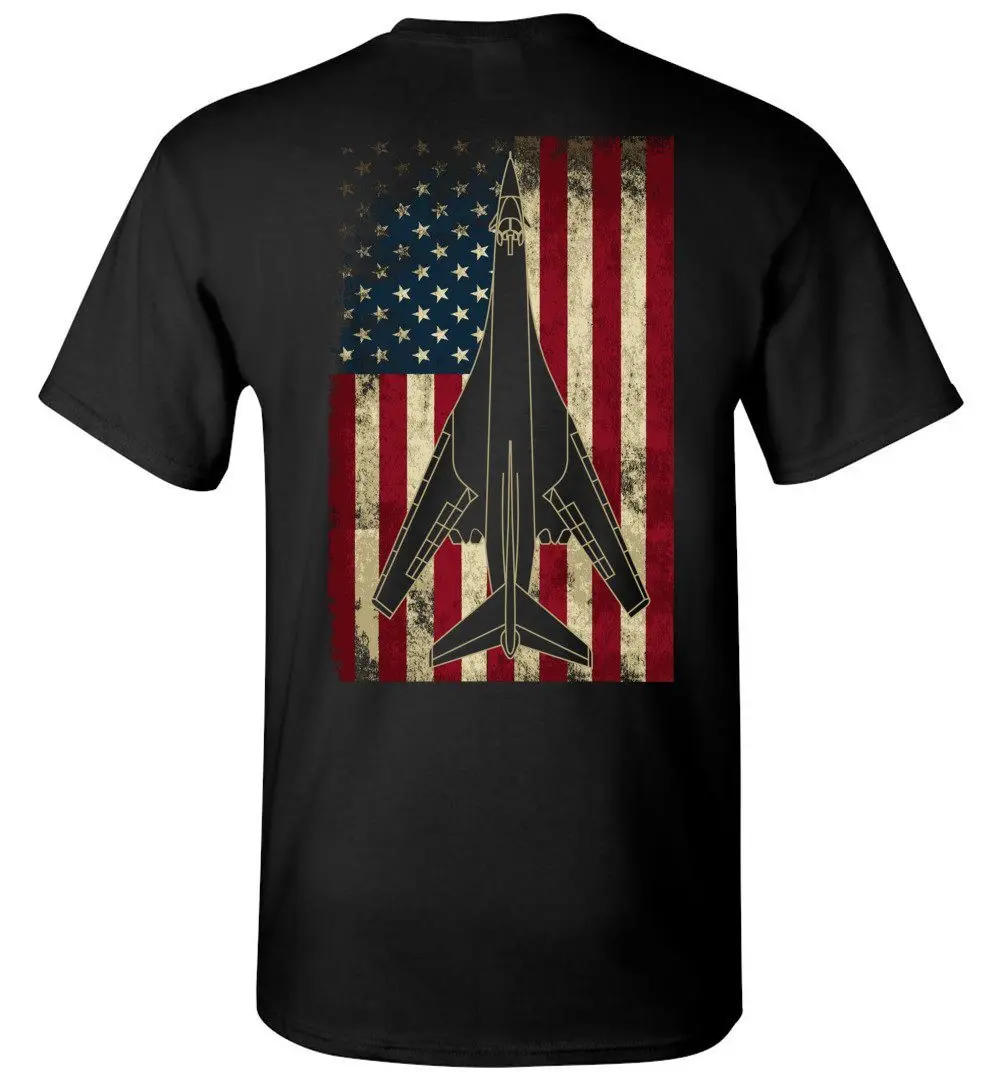 

Vintage American Flag B-1B Strategic Bomber T Shirt 100% Cotton Short Sleeve O-Neck Casual T-shirts Loose Top New Size S-3XL