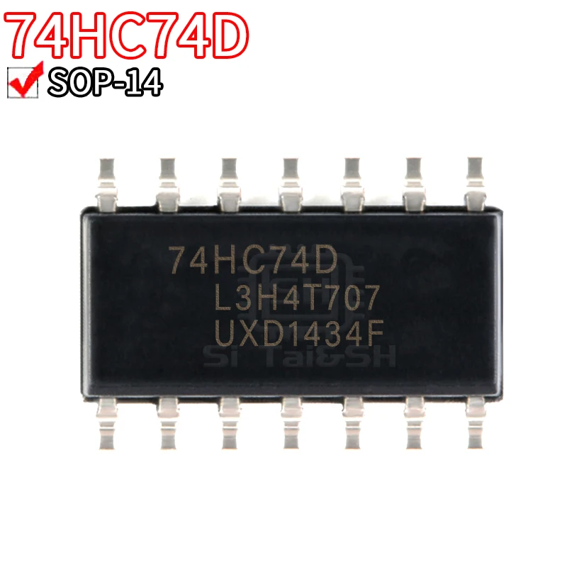 10PCS 74HC74D Steady state trigger 74HC74 patch SOP14