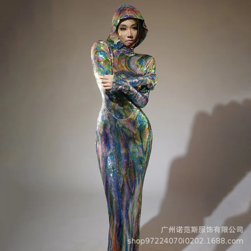 

Artistic Style Smudge Color Personalized Fashion Suit Acrobatic Performance Girl Group Singing Suit Livehouse Performance Suit
