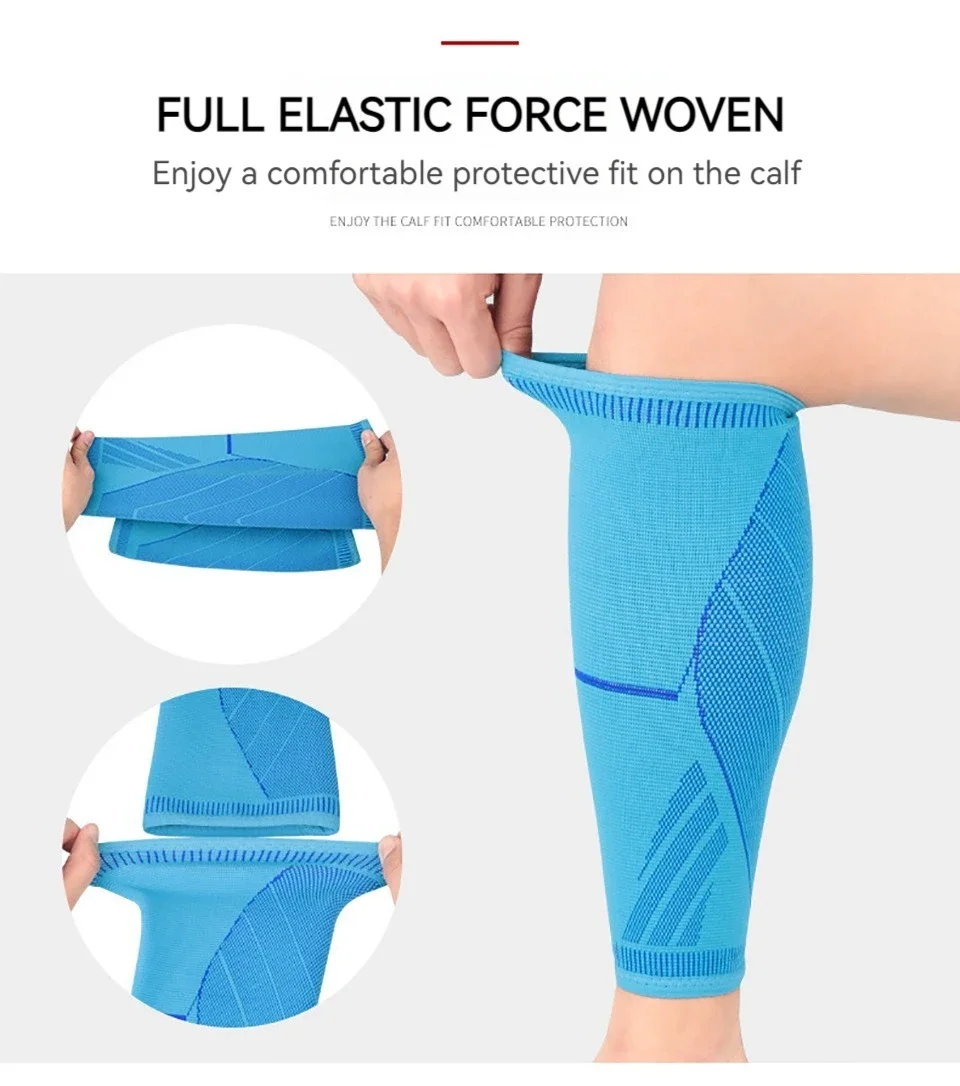 1Pcs Laufen Leichtathletik Kompression Ärmeln Bein Wade Schienbeinkantensyndrom Ellenbogen Knie Pads Schutz Sport Sicherheit Unisex – Detail 7