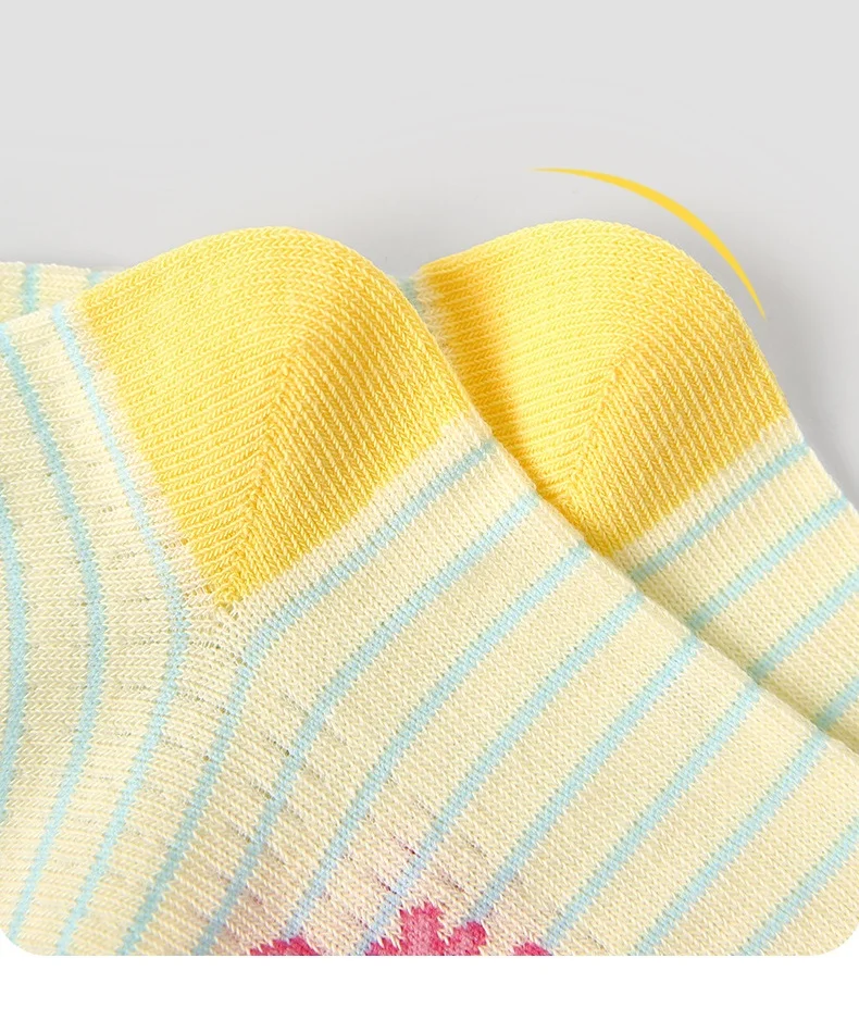 Baby-Sommersocken, Kindersocken für Jungen und Mädchen, Kaninchenmuster, dünne Baumwoll-Mesh-Socken, 4 Paar/Lot, Kinder-Wadensocken für den Sommer – Detail 8