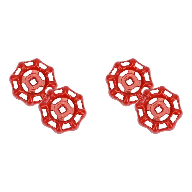 

Комплект из 4 ручек для наружных кранов ABGH-4: сменные колесные ручки для смесителей, ручки для шланговых кранов, чугунные ручки для водопроводных кранов